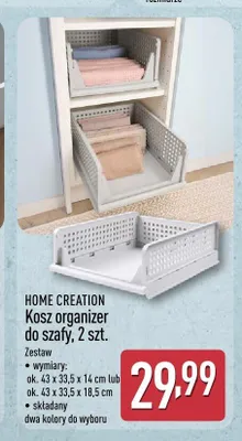 Kosz organizer do szafy HOME CREATION 2-pak promocja w Aldi