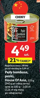 Pędy bambusa, paski promocja w Auchan