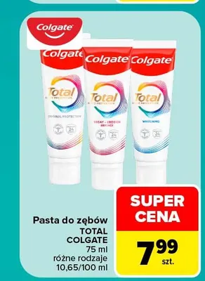Pasta do zębów Colgate Total promocja w Carrefour