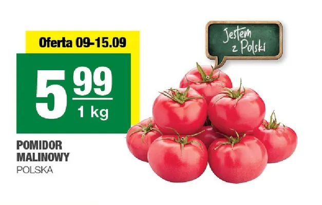 Pomidory malinowe polskie promocja w SPAR