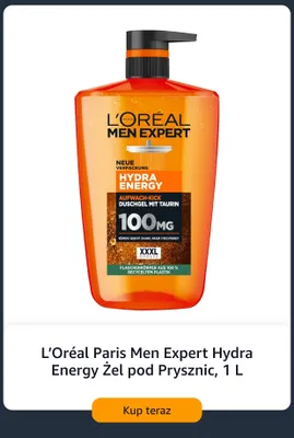 L'Oréal Paris Men Expert Hydra Energy żel pod prysznic promocja w Amazon