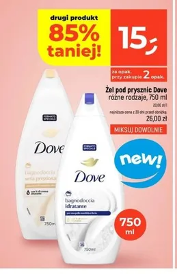 Żel pod prysznic Dove Bagnodoccia Seta Preziosa promocja w Dealz