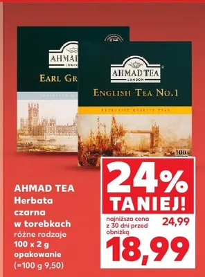 Herbata czarna w torebkach różne rodzaje promocja w Kaufland