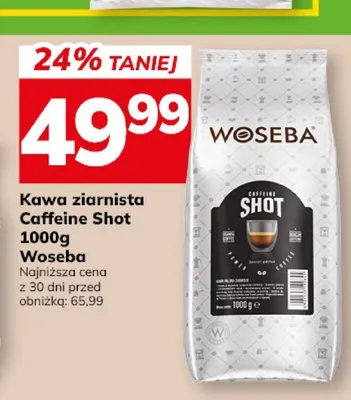Kawa ziarnista Caffeine Shot Woseba promocja w Hitpol