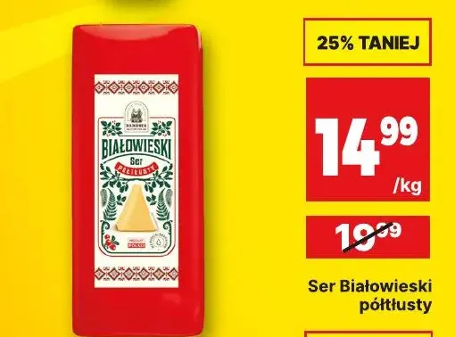 Ser Białowieski półtłusty Hajnówka promocja w API Market