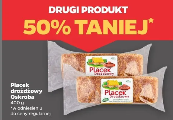 Placek drożdżowy Oskroba promocja w Netto
