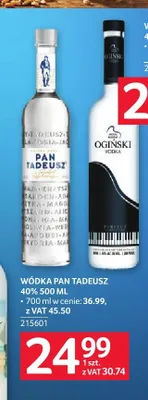 Wódka Pan Tadeusz 40% promocja w Selgros