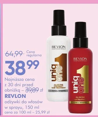 Odżywka do włosów w sprayu uniq one all in one coconut hair treatment promocja w Super-Pharm