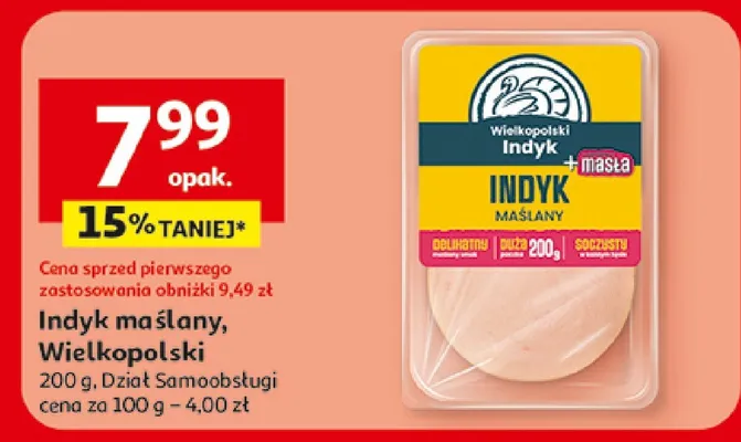 Indyk maślany Wielkopolski promocja w Auchan