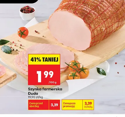 Szynka farmerska Duda promocja w Biedronka