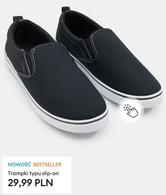 Trampki typu slip-on promocja w Sinsay