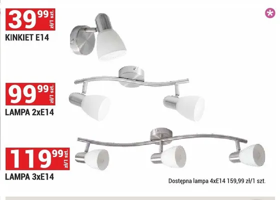 Lampa sufitowa 2xE14 promocja w Merkury Market