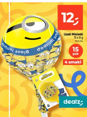 Lizaki Minionki 15-pak 8 g promocja w Dealz