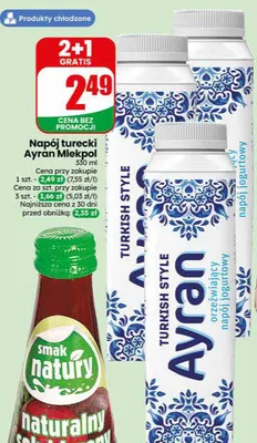 Napój turecki Ayran Mlekpol promocja w Dino
