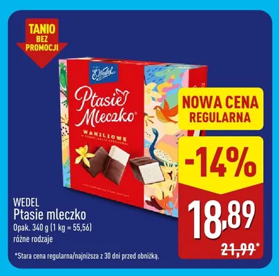 Ptasie mleczko E.Wedel promocja w Aldi