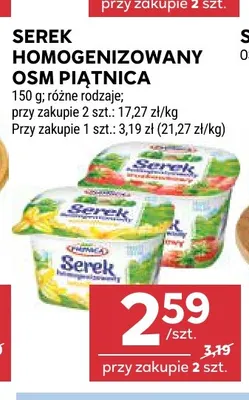 Serek homogenizowany waniliowy Piątnica promocja w Stokrotka