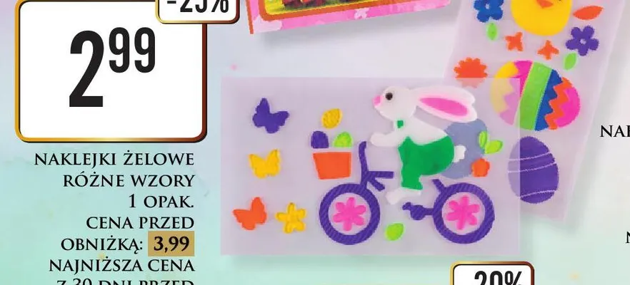 Naklejki żelowe różne wzory Dino promocja w Dino