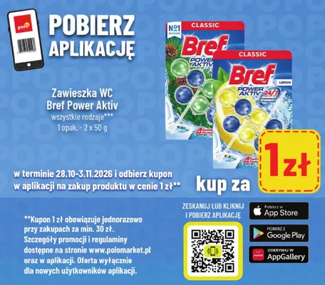 Zawieszka WC Bref Power Aktiv 2-pak promocja w POLOmarket