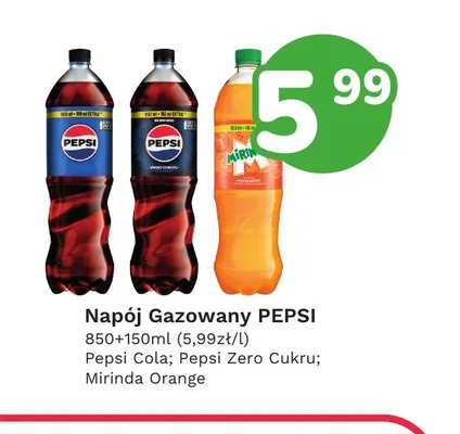 Napój gazowany Pepsi Zero Cukru promocja w Limonka