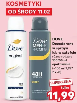 Dezodorant Dove w spreyu lub w sztyfcie różne rodzaje promocja w Kaufland