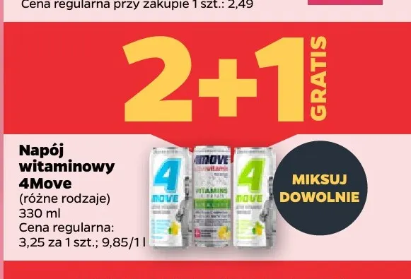 Napój witaminowy 4Move promocja w Netto