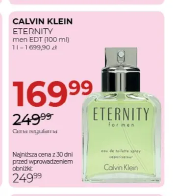 Woda toaletowa Eternity Calvin Klein promocja w Drogerie Jawa
