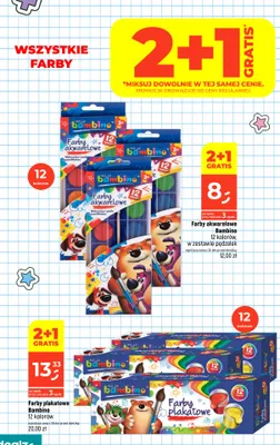 Farby akwarelowe Bambino 12 kolorów promocja w Dealz