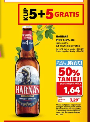 Piwo 5,8% Harnaś promocja w Kaufland