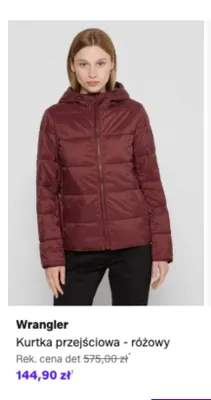 Kurtka przejściowa Wrangler różowa promocja w Lounge by Zalando