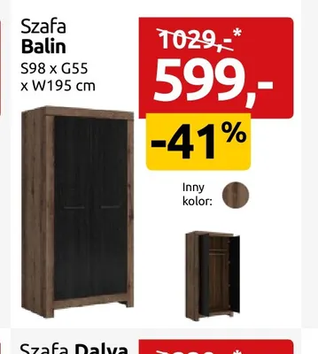 Szafa Balin promocja w Black Red White
