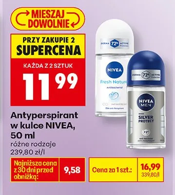 Antyperspirant w kulce, różne rodzaje promocja w Biedronka