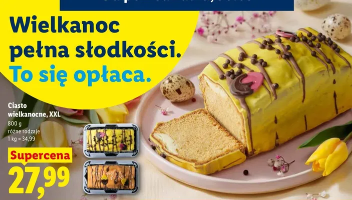 Ciasto wielkanocne różne rodzaje Lidl promocja w Lidl