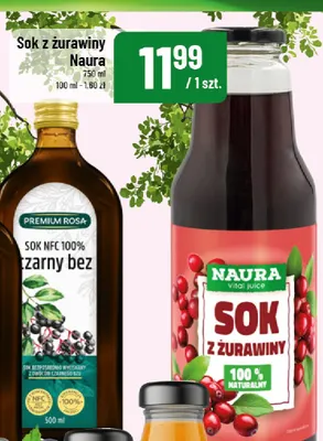 Sok z żurawiny Naura promocja w POLOmarket