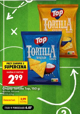 Chipsy tortilla solone Snack day promocja w Biedronka