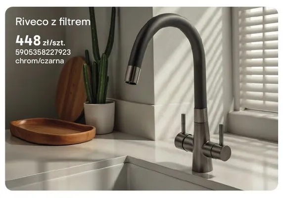 Bateria Riveco z filtrem chrom/czarna promocja w Castorama
