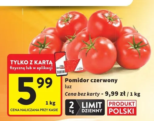 Pomidor czerwony luz promocja w Intermarche