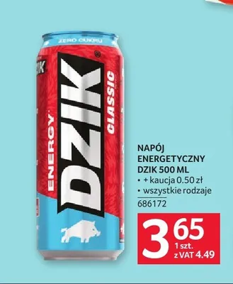 Napój energetyczny Dzik promocja w Selgros
