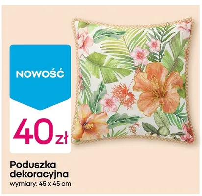 Poduszka dekoracyjna 45x45cm promocja w Pepco