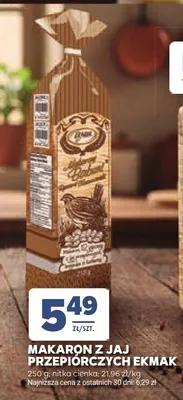 Makaron z jaj przepiórczych nitka cienka EkMak promocja w Stokrotka