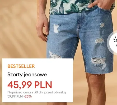 Szorty jeansowe promocja w Sinsay