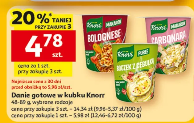 Danie gotowe w kubku promocja w Auchan