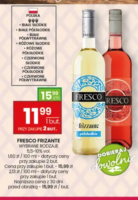 Wino musujące Fresco Frizzante Fragola promocja w Twój Market