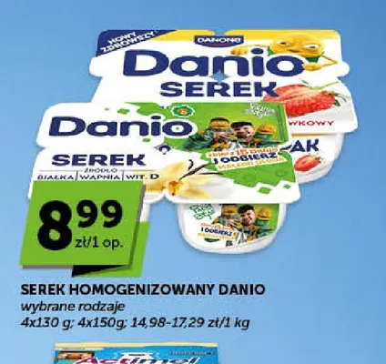 Serek homogenizowany Danio truskawkowy 4-pak promocja w Groszek