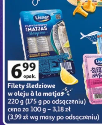 Filety śledziowe w oleju à la matjas promocja w Auchan