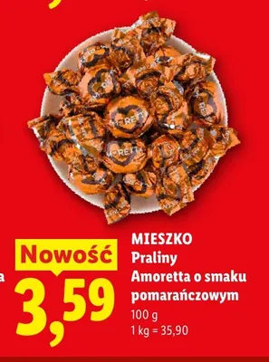 Praliny Mieszko Amoretta o smaku pomarańczowym promocja w Lidl