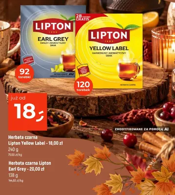 Herbata czarna Lipton Earl Grey promocja w Dealz