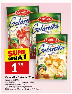 Galaretka Cykoria o smaku wiśniowym promocja w Twój Market