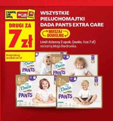 Pieluchomajtki Dada Pants Extra Care 5 Junior promocja w Biedronka