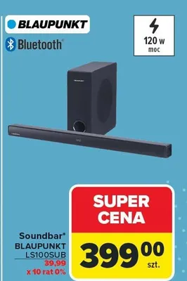 Soundbar Blaupunkt LS100SUB Bluetooth 120W promocja w Carrefour