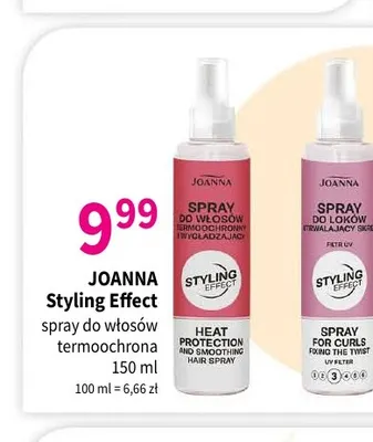 Spray do włosów termoochrona Styling Effect Joanna promocja w Drogerie Polskie